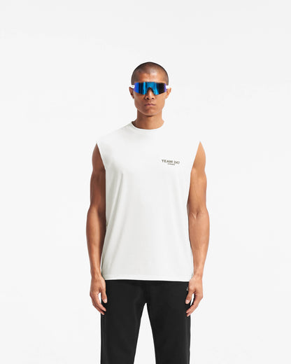REPRESENT Team 247 Oversized Tank - Flat White