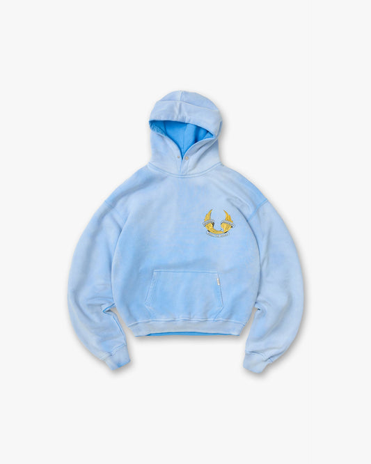 REPRESENT Represent X Belstaff Born To Bike Hoodie - Mid Blue