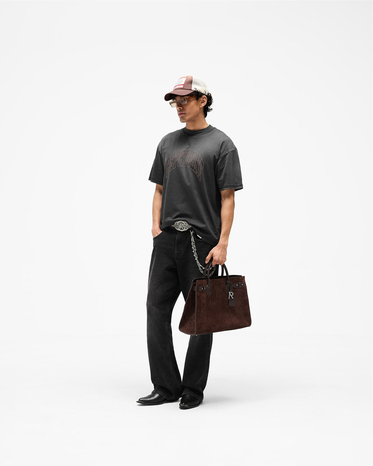 REPRESENT Embellished Represent T-Shirt - Stained Black