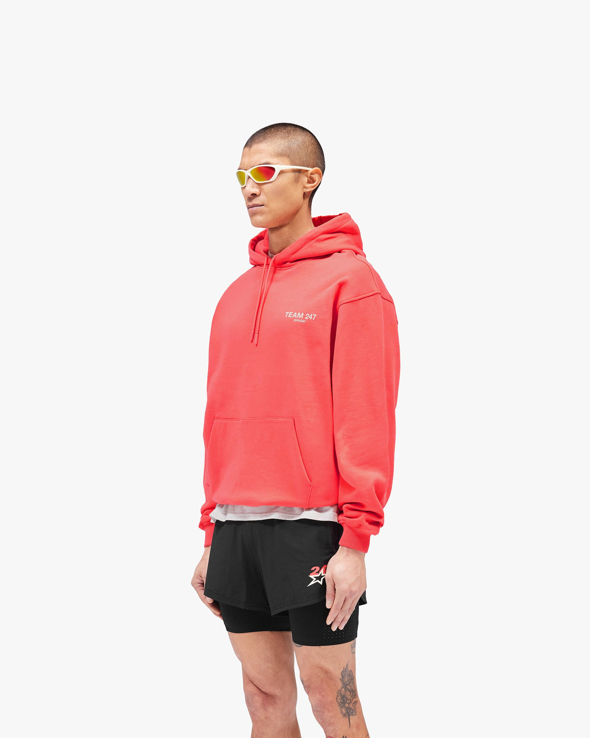 REPRESENT Team 247 Oversized Hoodie - Racing Red