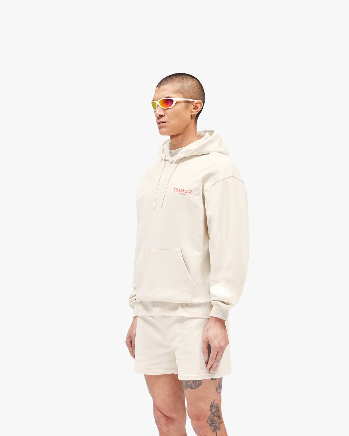 REPRESENT Team 247 Oversized Hoodie - Cream