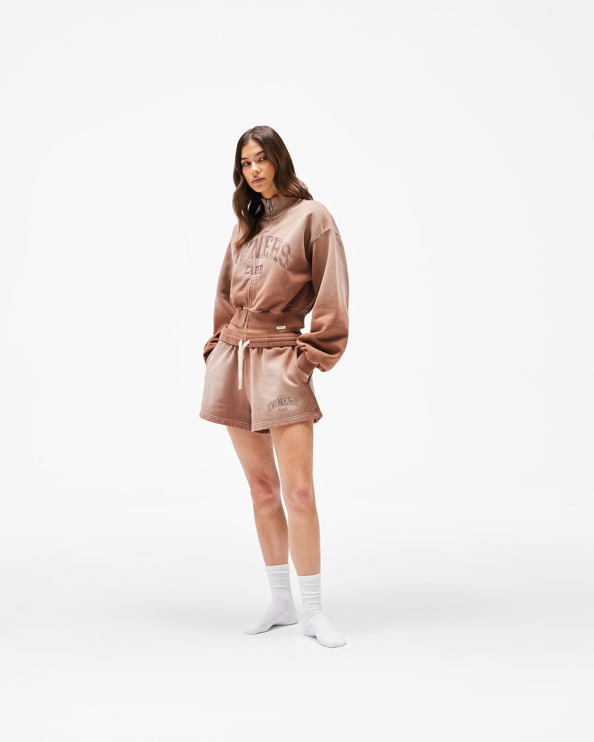 REPRESENT Represent Owners Club Zip Funnel Neck - Sienna