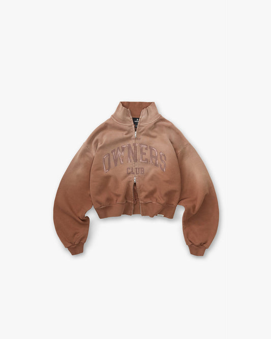 REPRESENT Represent Owners Club Zip Funnel Neck - Sienna