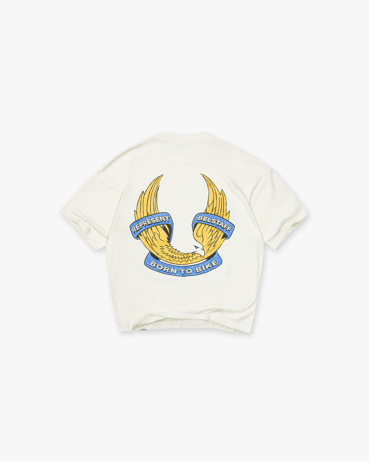 REPRESENT Represent X Belstaff Born To Bike T-Shirt - Flat White