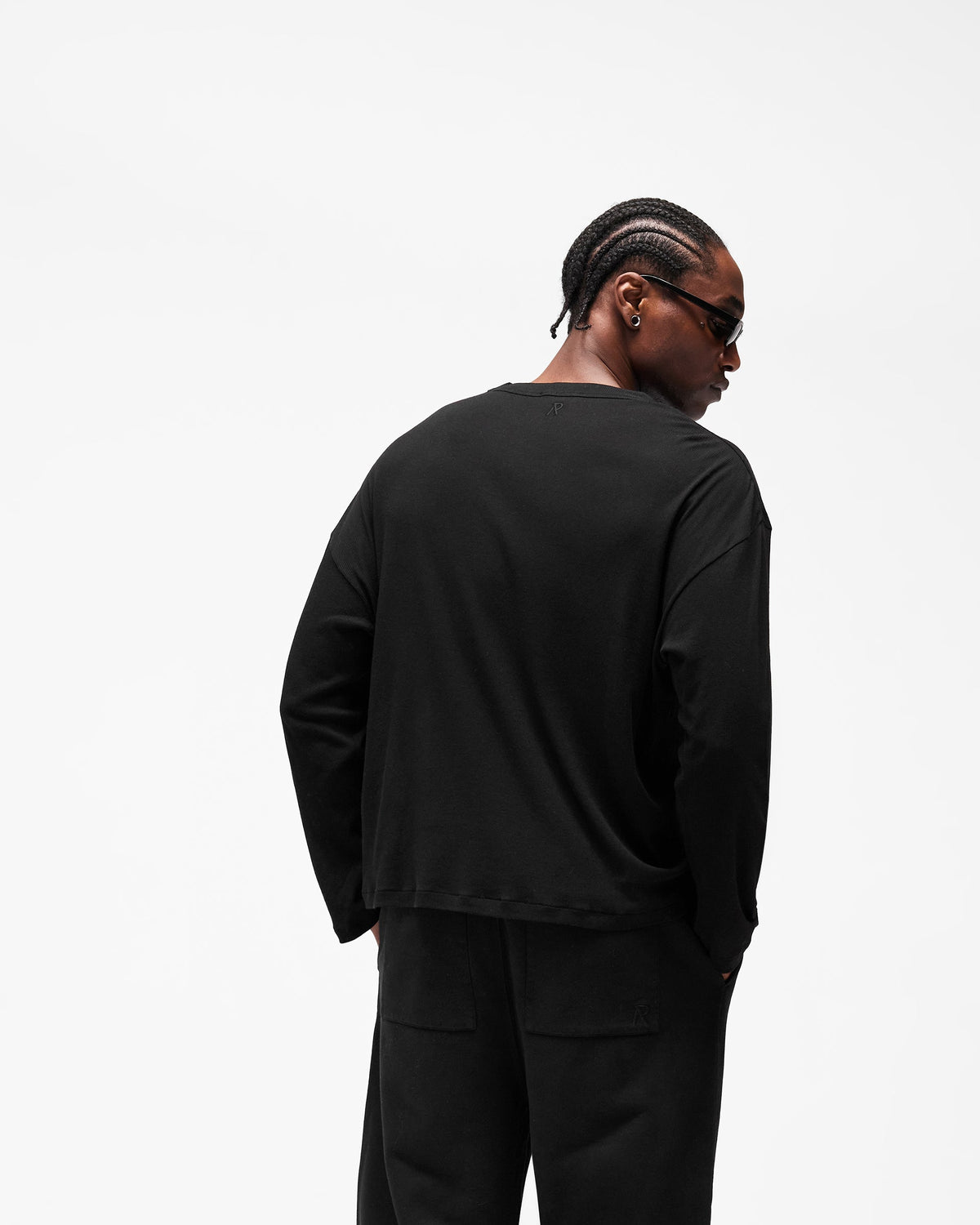 REPRESENT Initial Sheer Rib Long Sleeve T-Shirt - Jet Black