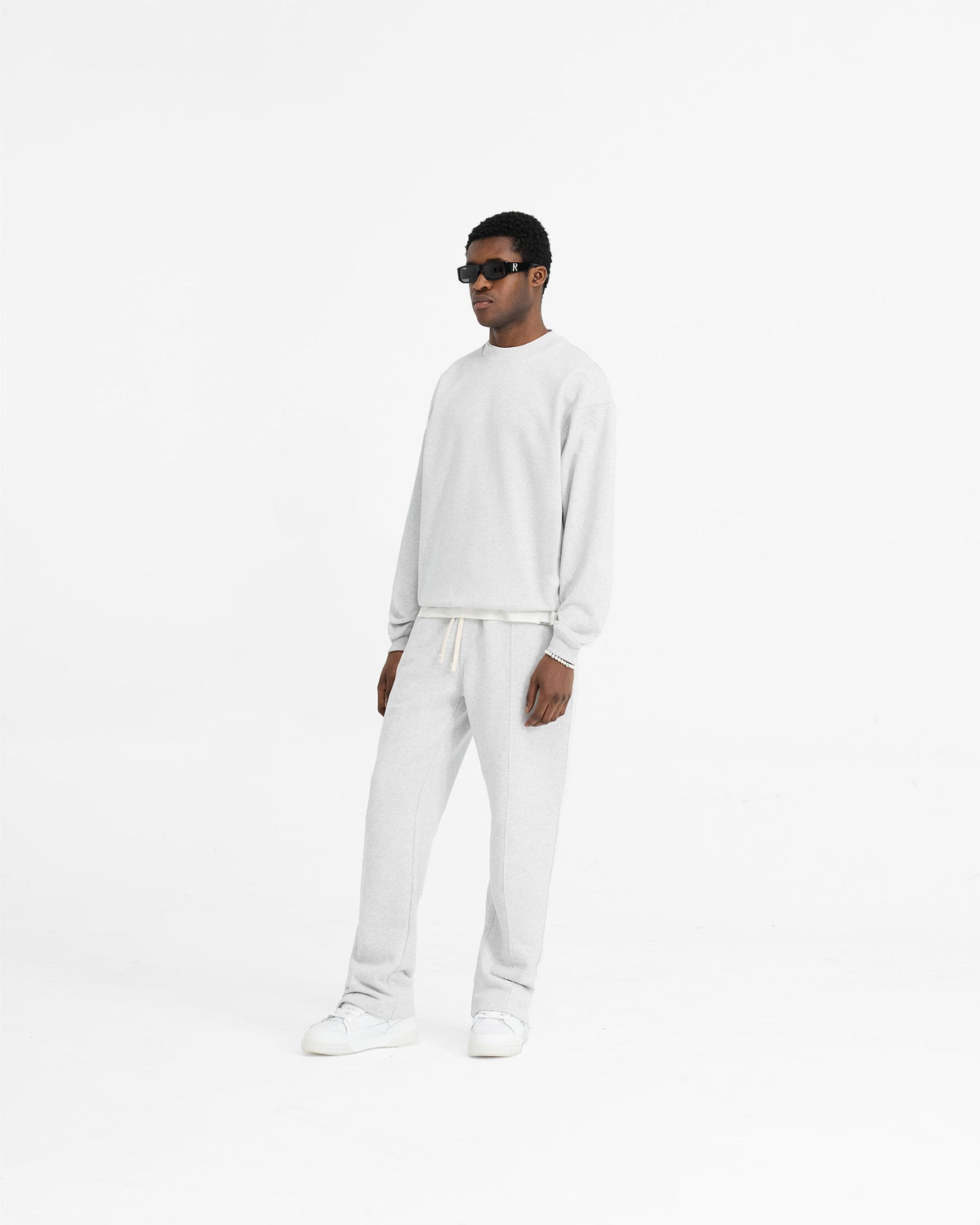 REPRESENT Initial Oversized Sweater - Ice Grey Marl