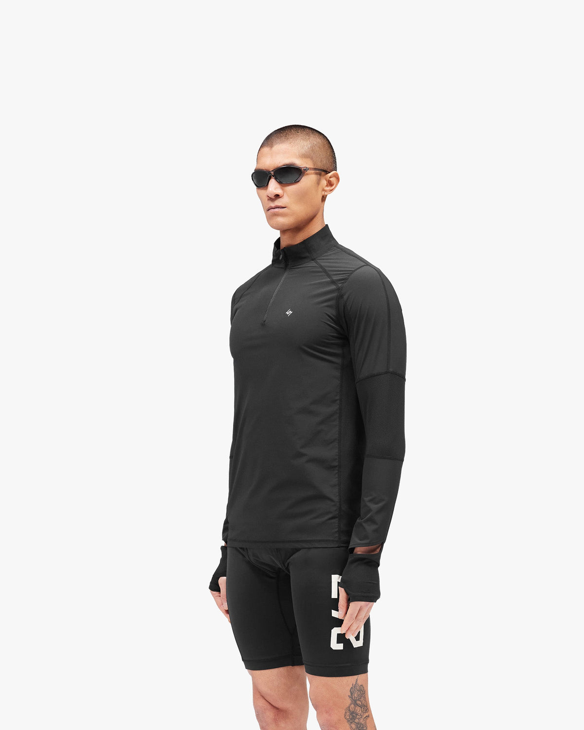 REPRESENT 247 Run Quarter Zip - Jet Black