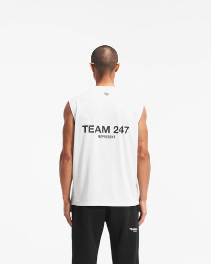 REPRESENT Team 247 Oversized Tank - Flat White