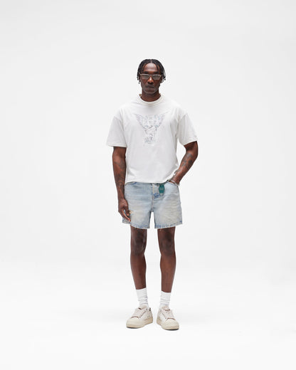 REPRESENT Busy Doing Nothing Denim Short - Dusty Blue