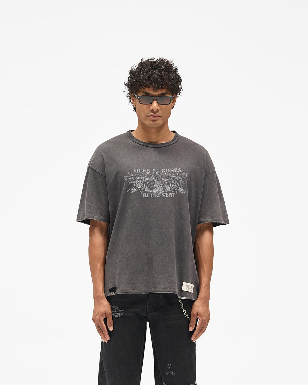 REPRESENT Represent X Guns N' Roses Lock Up T-Shirt - Vintage Black