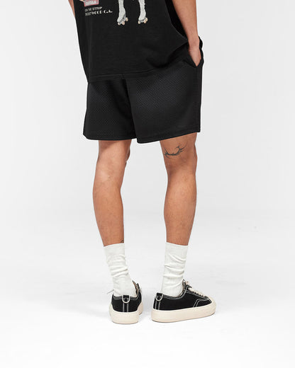 REPRESENT Washed Mesh Shorts - Black