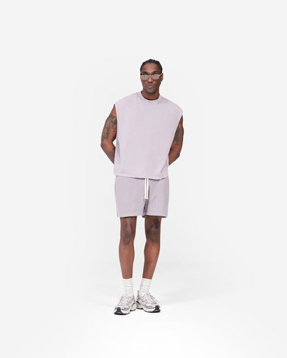 REPRESENT Initial Waffle Shorts- Mist