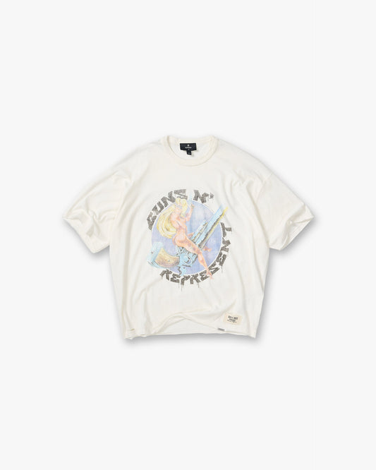 REPRESENT Represent X Guns N' Roses Revolver T-Shirt - Flat White