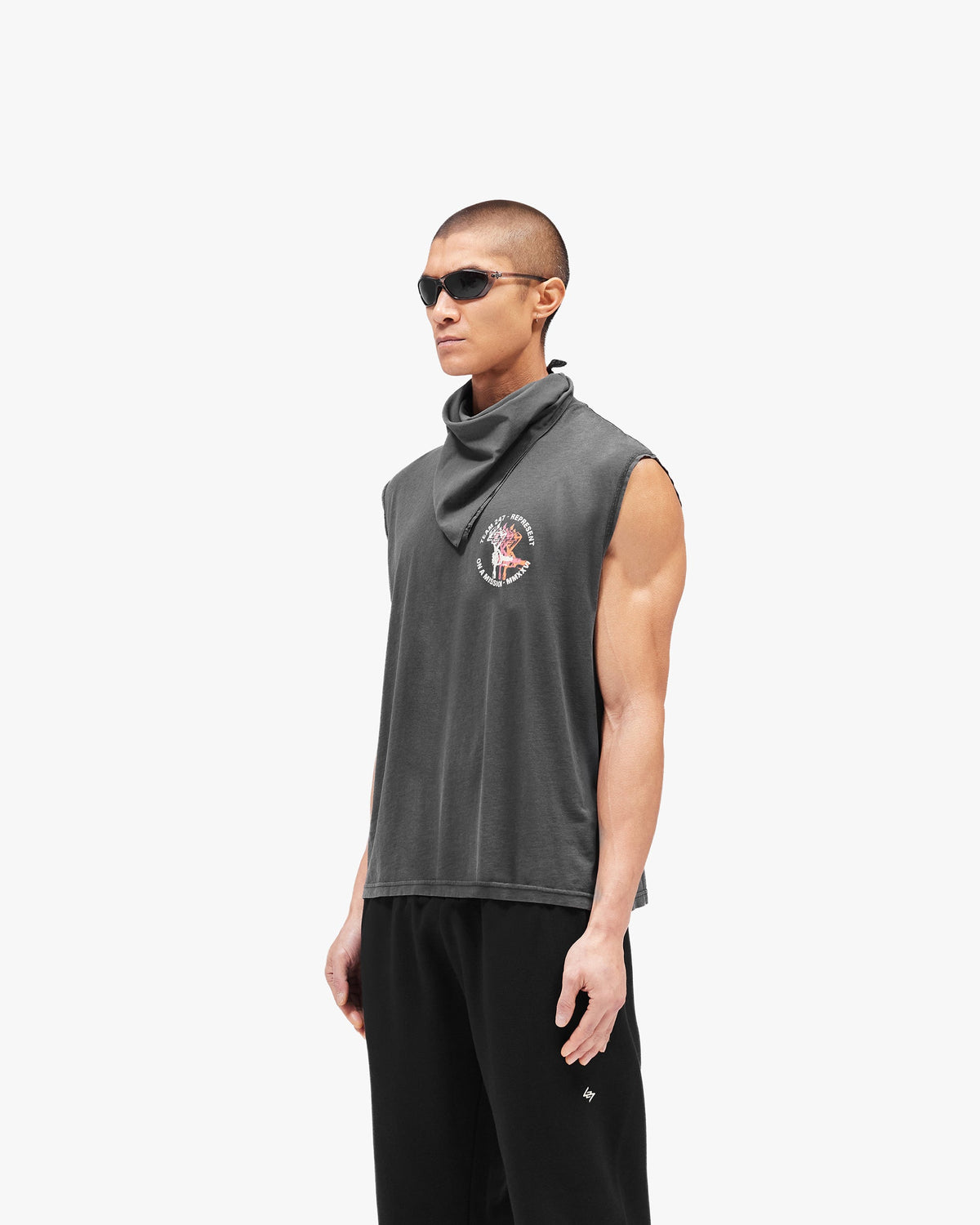 REPRESENT 247 Torch Boxy Tank - Washed Black