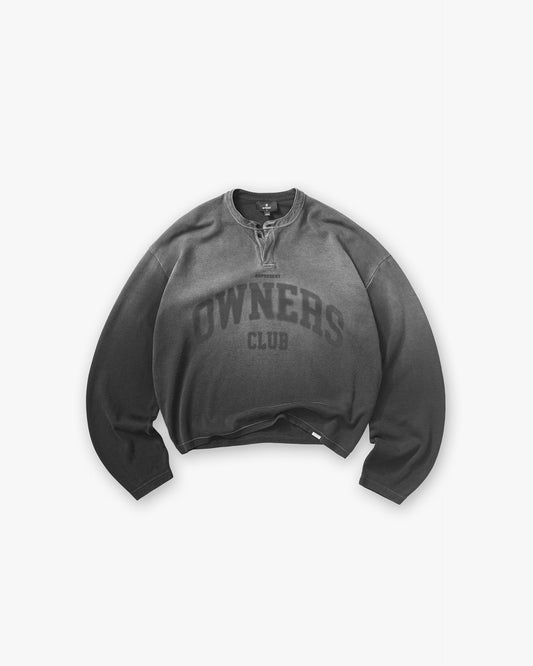 REPRESENT Represent Owners Club Long Sleeve Henley - Weathered Black