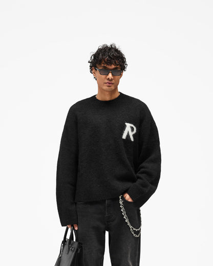 REPRESENT Logo Knit Sweater - Jet Black