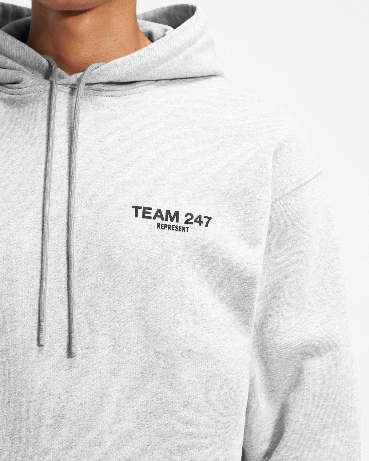 REPRESENT Team 247 Oversized Hoodie - Ash Grey