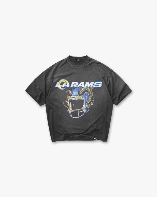 REPRESENT Los Angeles Rams x Represent T-Shirt - Stained Black