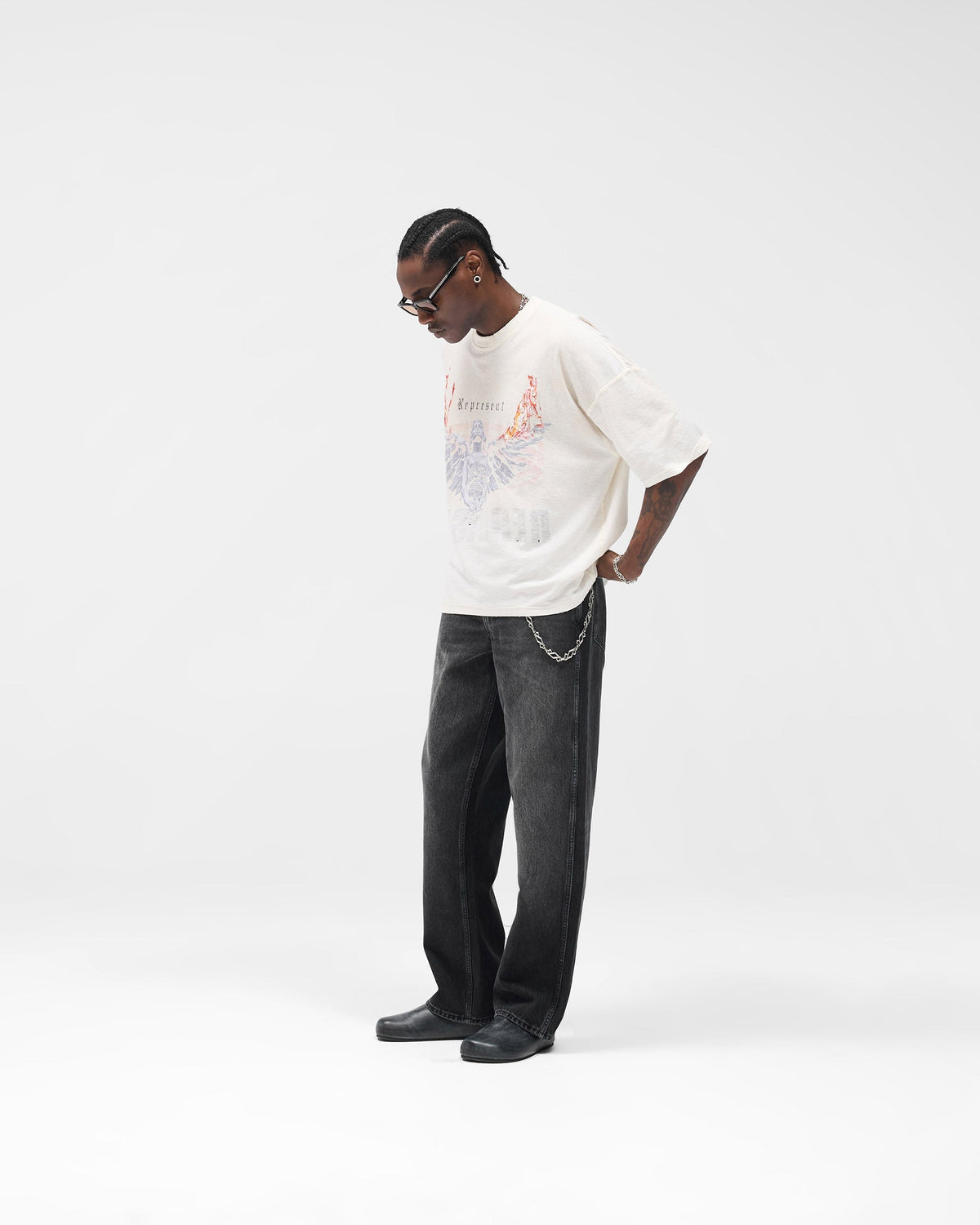 REPRESENT Reversible Living Legacy Tour T-Shirt - Flat White