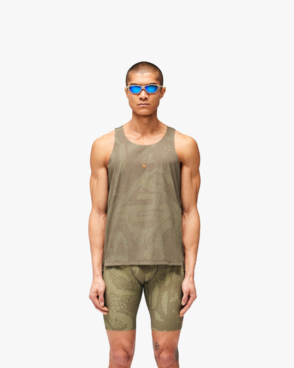 REPRESENT 247 Los Angeles Singlet - Aged Khaki
