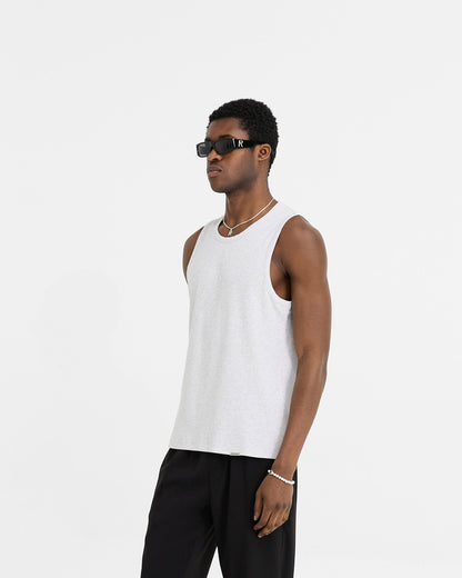 REPRESENT Initial Rib Vest - Ice Grey Marl