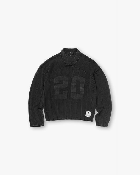 REPRESENT Knitted Varsity Long Sleeve Jersey - Vintage Grey
