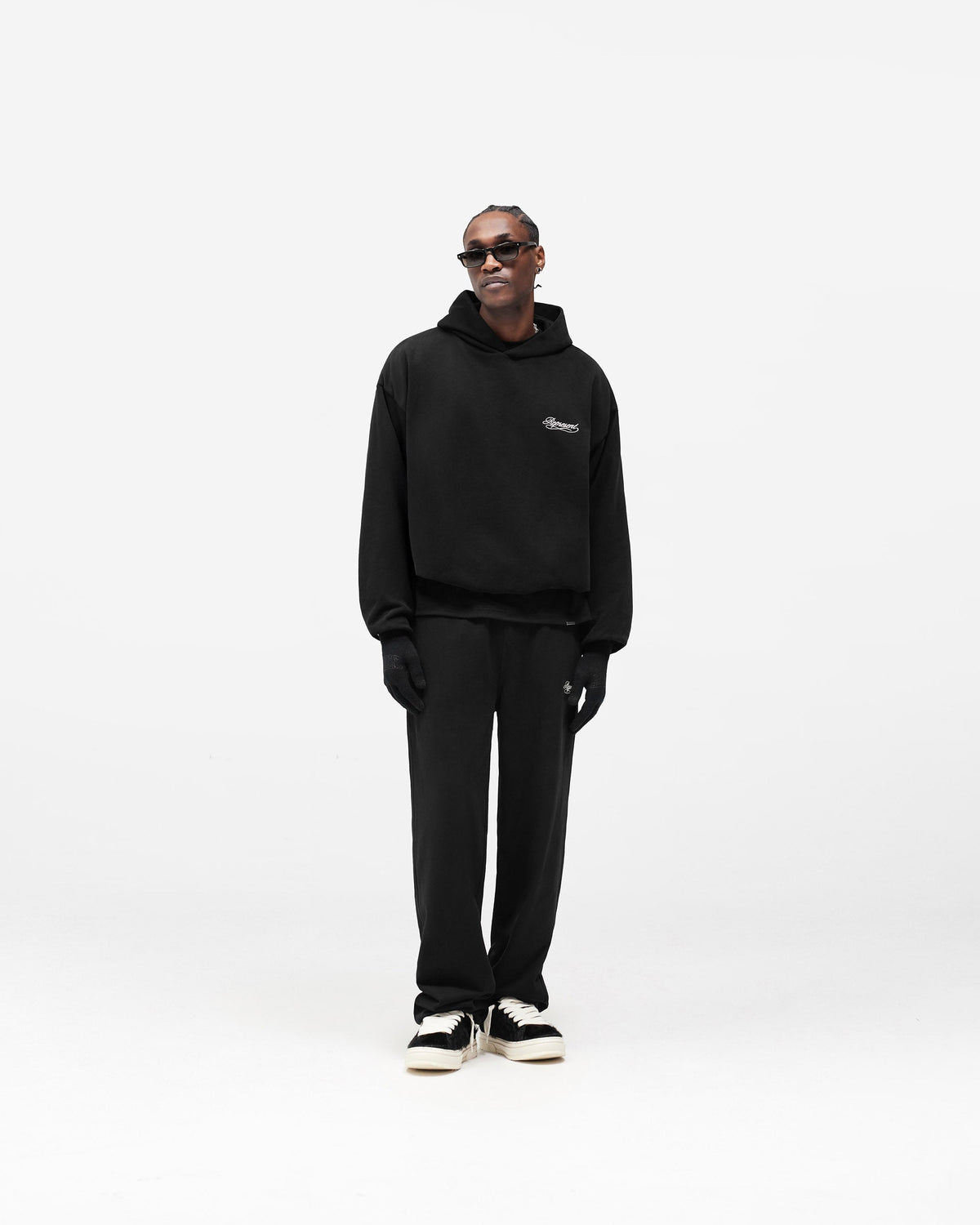 REPRESENT Dual Layer Script Sweatpants - Jet Black