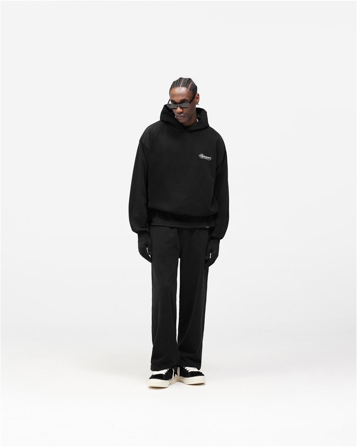 REPRESENT Dual Layer Script Sweatpants - Jet Black