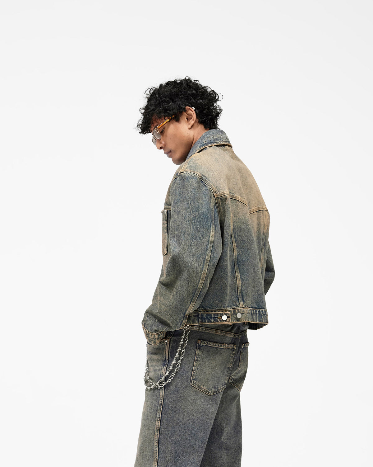 REPRESENT Denim Trucker - Blue Cream