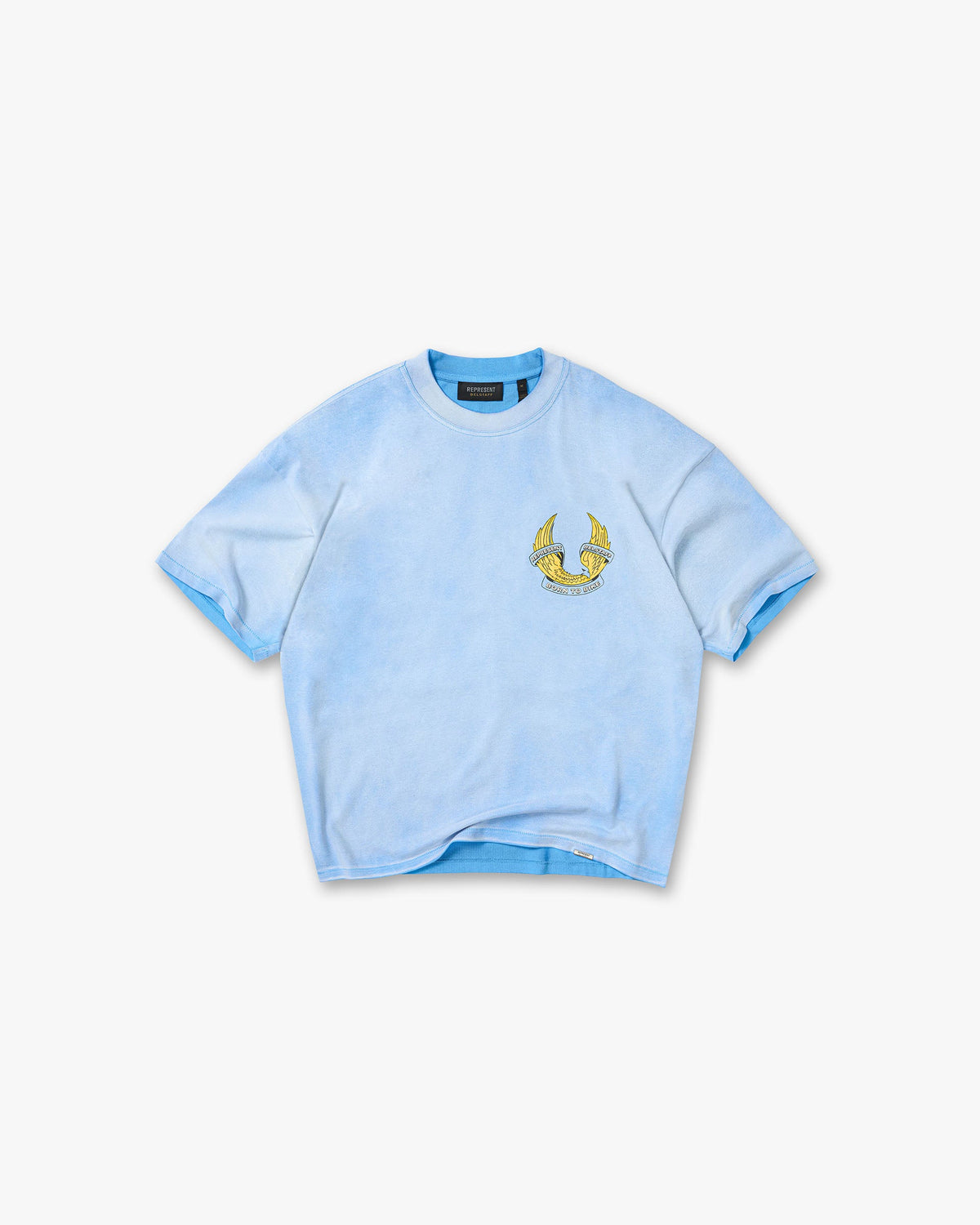 REPRESENT Represent X Belstaff Born To Bike T-Shirt - Mid Blue
