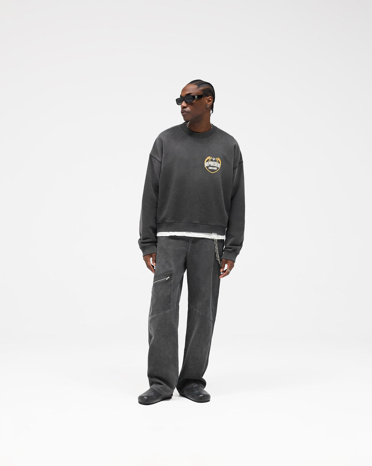 REPRESENT Angel Border Sweater - Stained Black