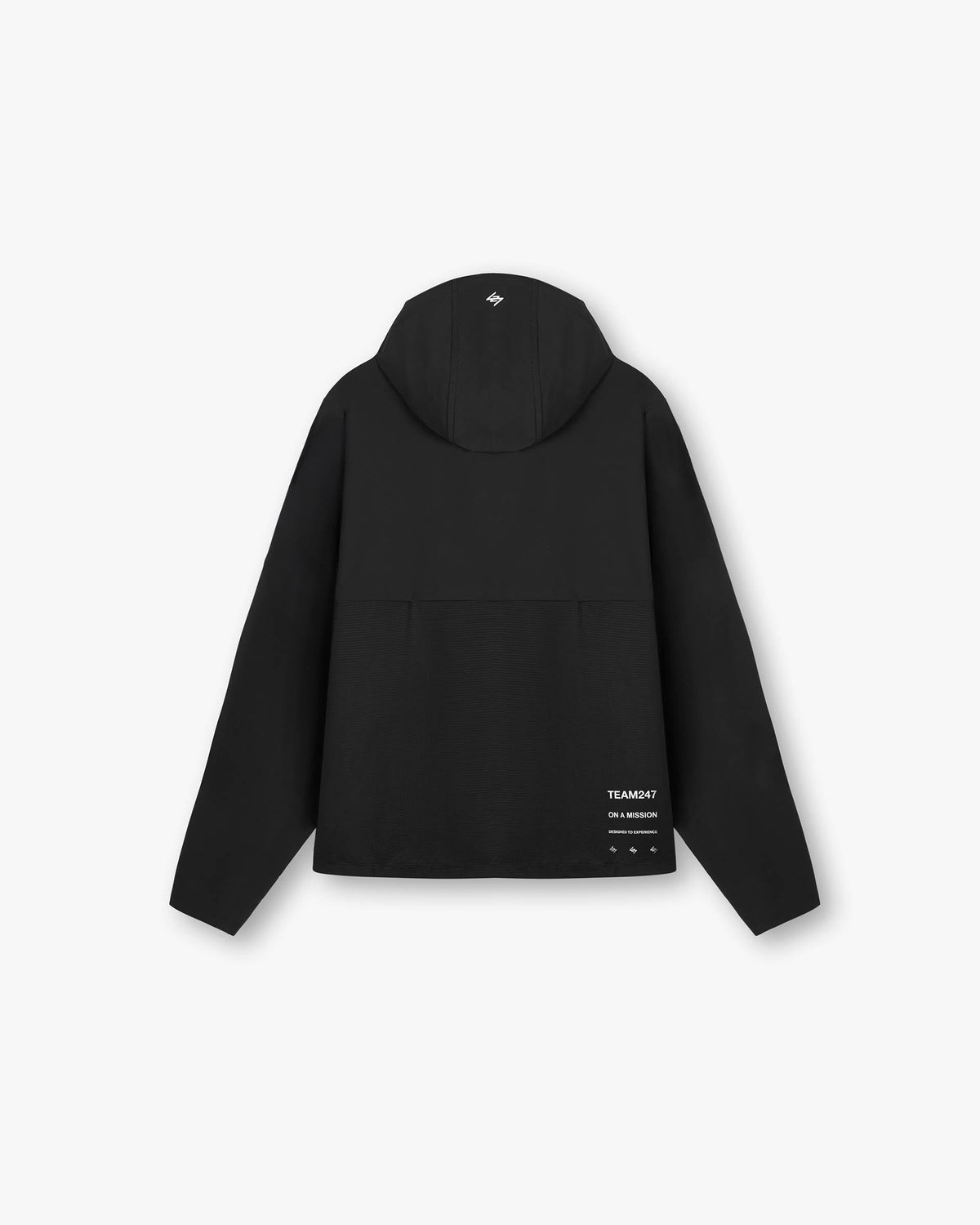 REPRESENT 247 Hooded Quarter Zip - Black