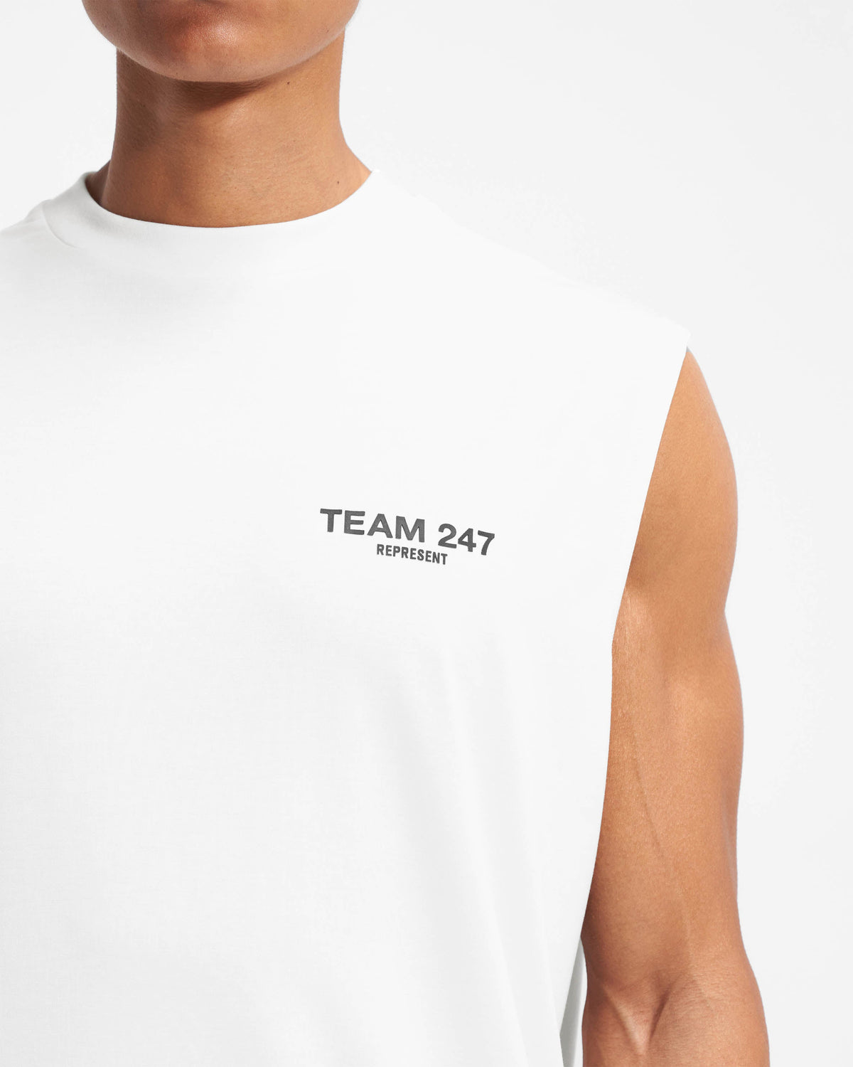 REPRESENT Team 247 Oversized Tank - Flat White