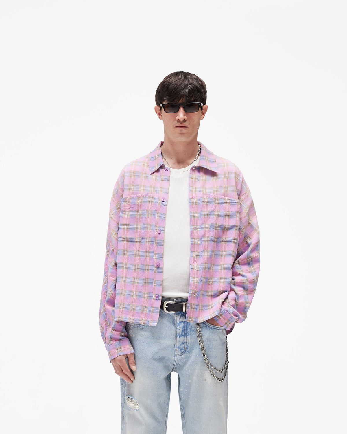 REPRESENT Santa Monica Flannel Shirt - Blush