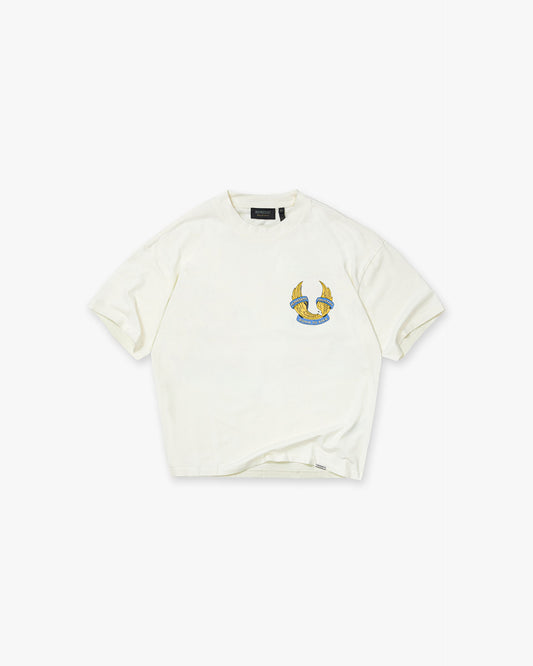 REPRESENT Represent X Belstaff Born To Bike T-Shirt - Flat White