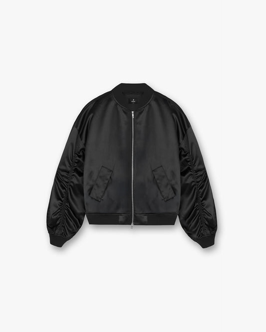 REPRESENT Satin Bomber - Black