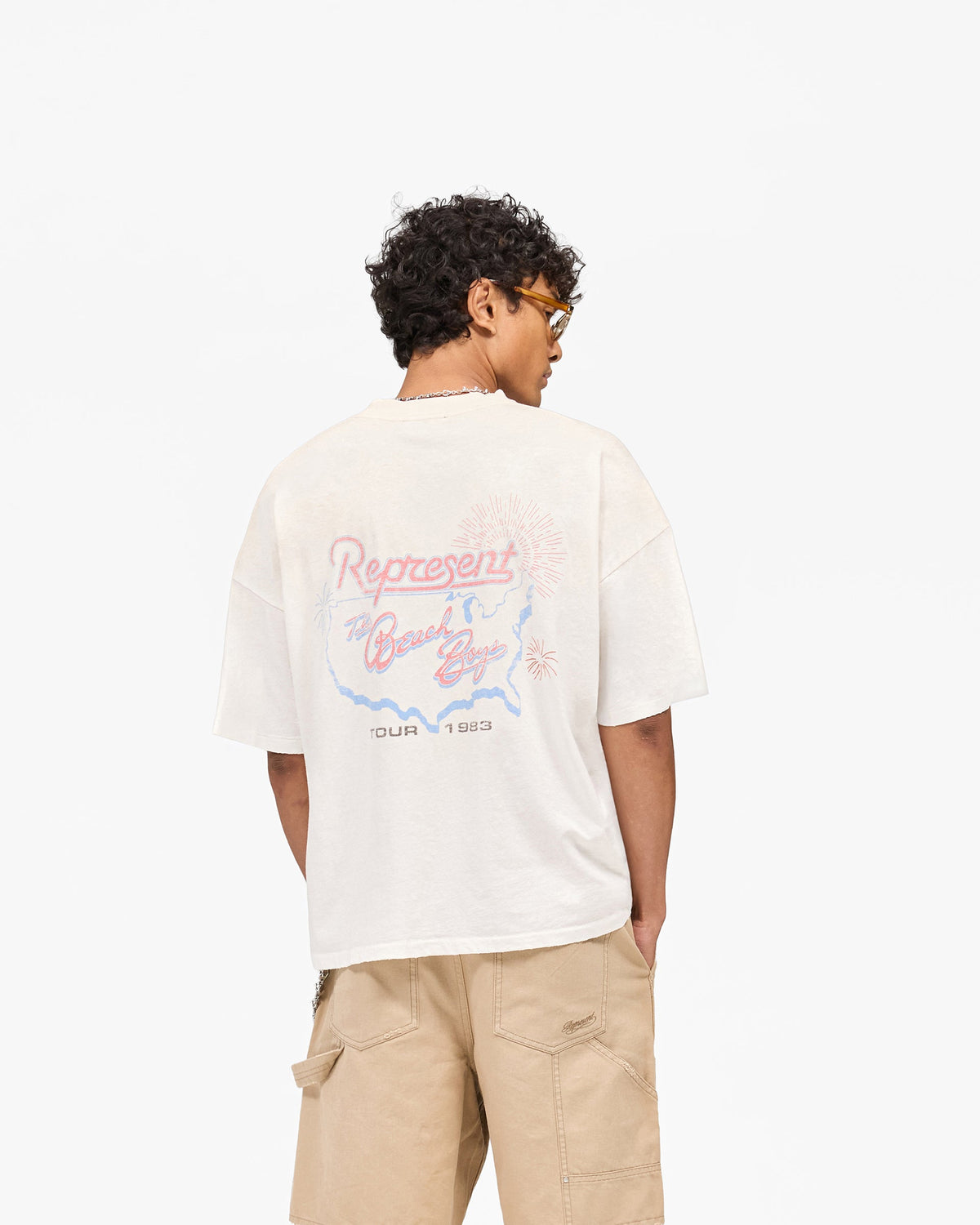 REPRESENT Represent x Beach Boys Tour T-Shirt - Washed Ecru