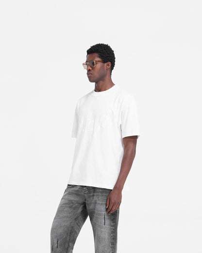 REPRESENT Rep Applique T-Shirt - Flat White