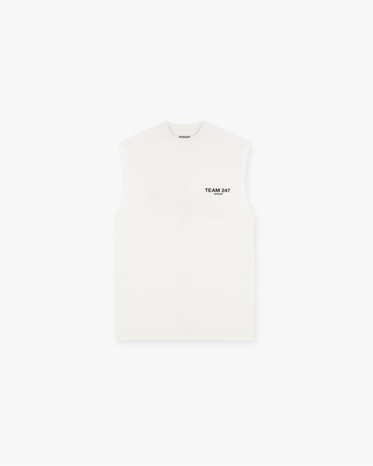 REPRESENT Team 247 Oversized Tank - Flat White