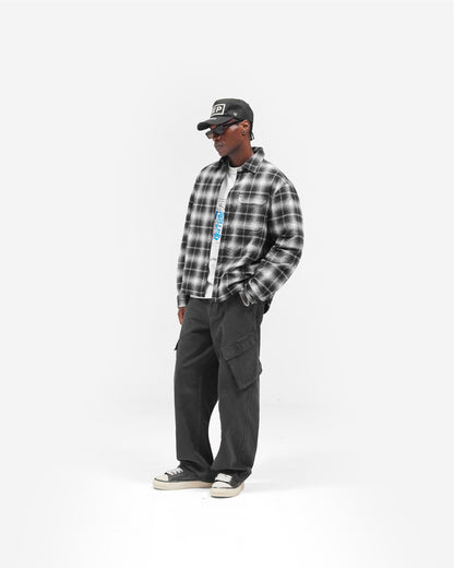 REPRESENT Logo Quilted Shirt - Black