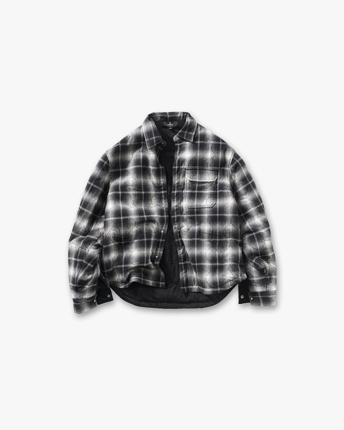 REPRESENT Logo Quilted Shirt - Black