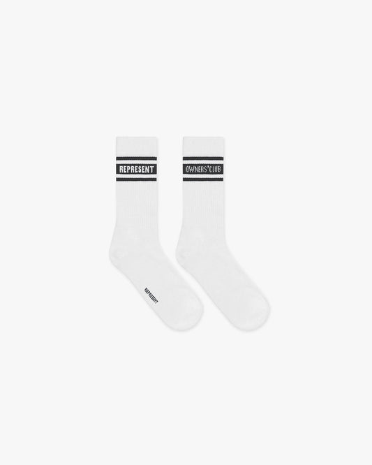 REPRESENT Represent Owners Club Socks - Flat White Black