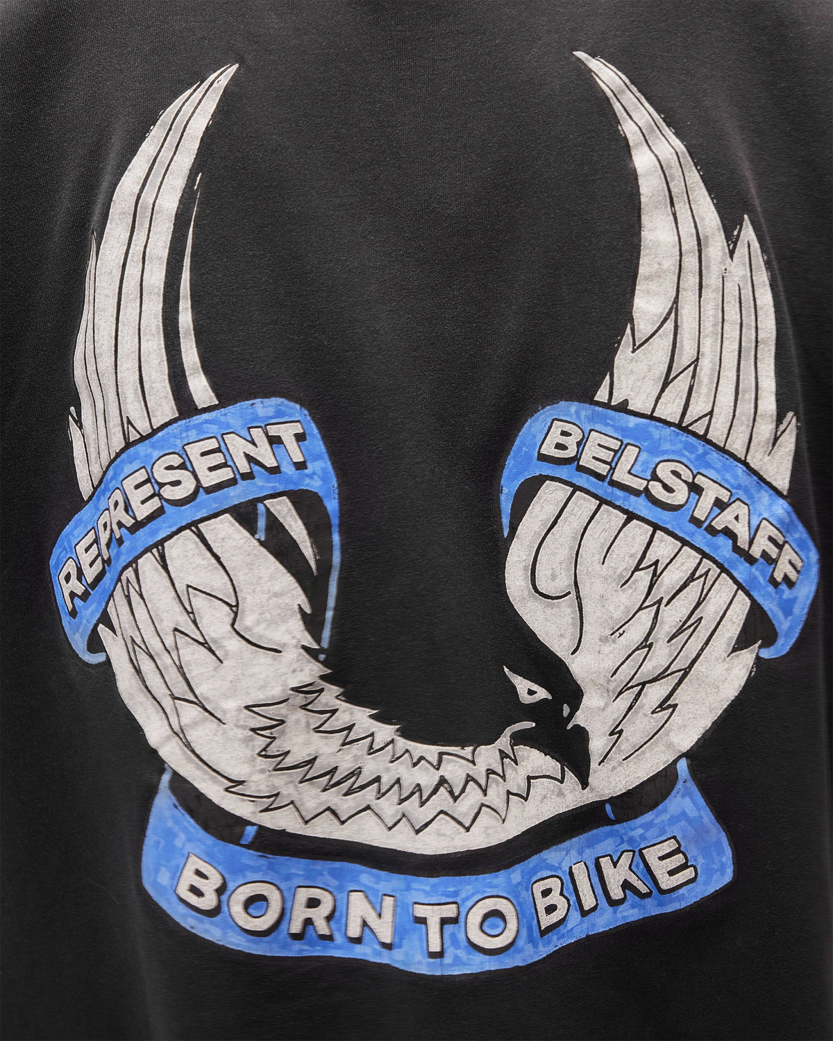REPRESENT Represent X Belstaff Born To Bike T-Shirt - Aged Black