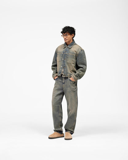 REPRESENT Denim Trucker - Blue Cream