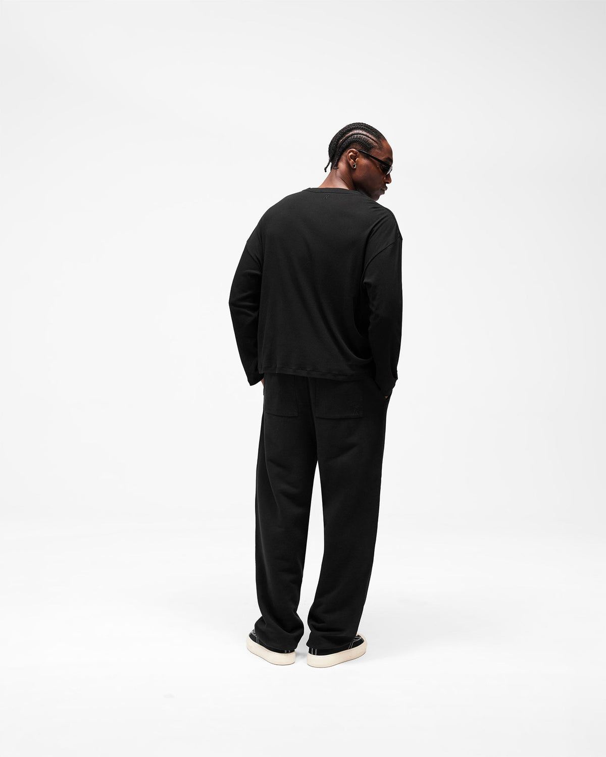 REPRESENT Initial Sheer Rib Long Sleeve T-Shirt - Jet Black