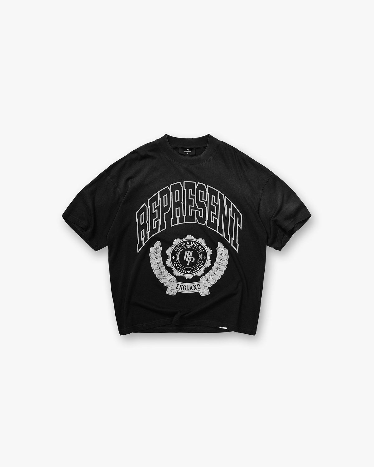 REPRESENT Legacy Crest T-Shirt - Stained Black