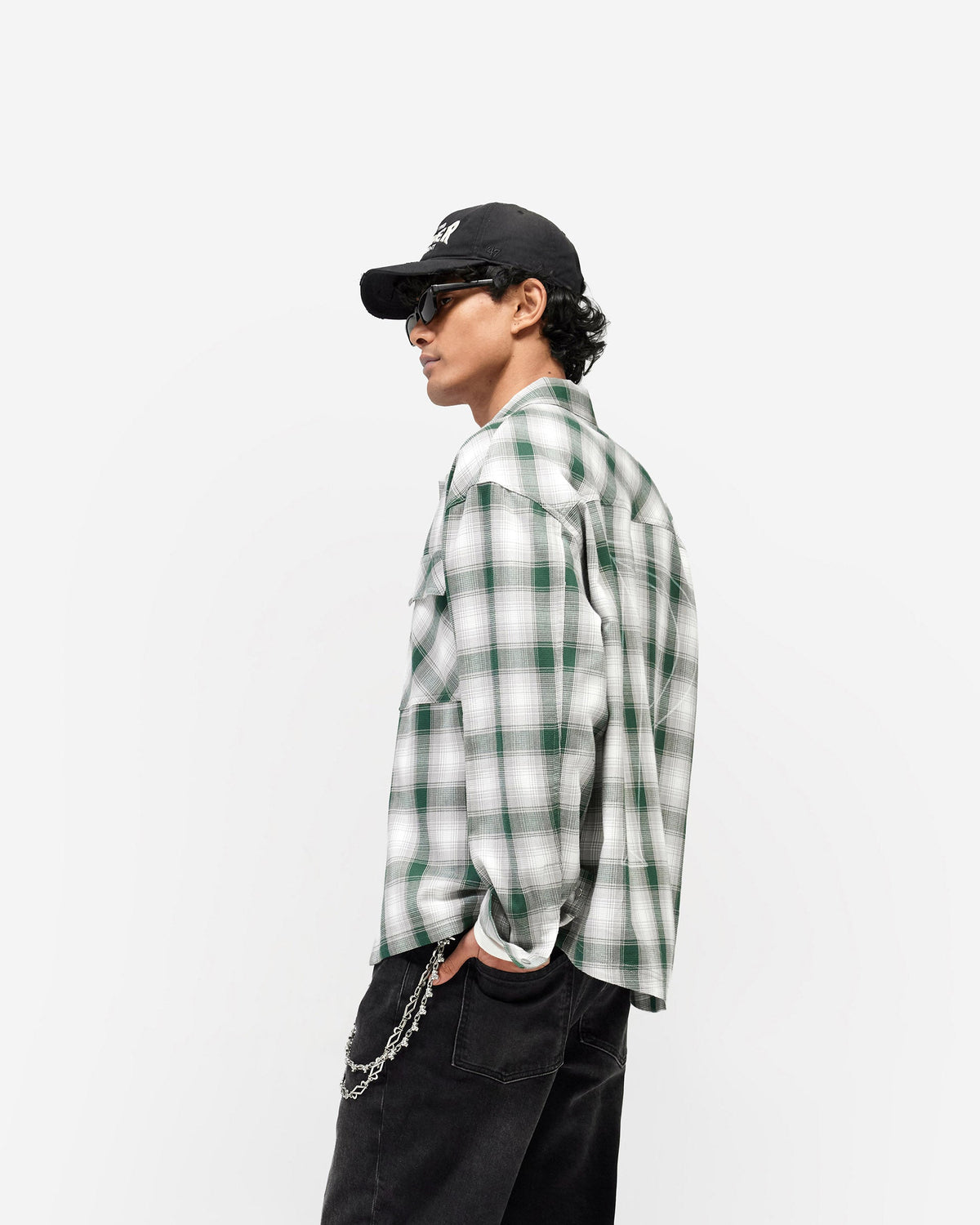 REPRESENT Waffle Flannel - Dark Green