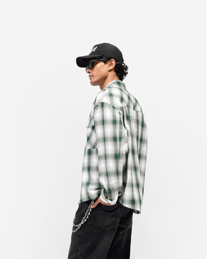 REPRESENT Waffle Flannel - Dark Green