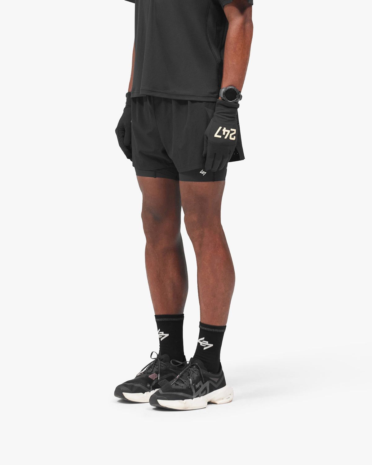 REPRESENT 247 Ghost 2-In-1 Short - Jet Black