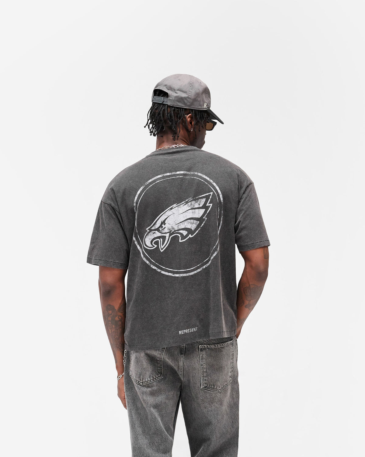 REPRESENT Philadelphia Eagles x Represent T-Shirt - Vintage Grey